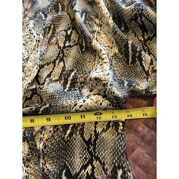 NWT Storia Size Small Snakeskin Dress Mini 3/4 Sleeve Ruched At Waist Party Boho - Picture 14 of 14